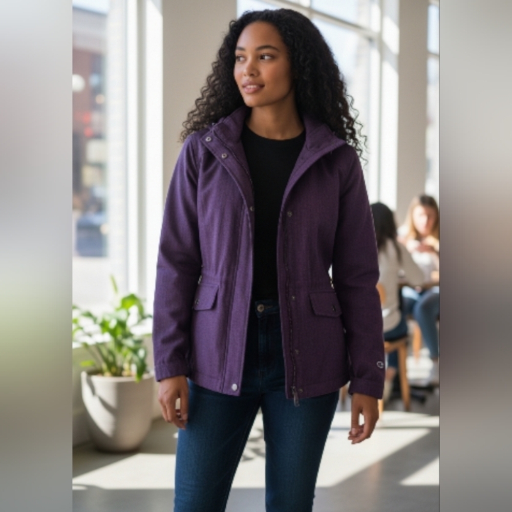 O'Neill Ski Utility Purple Hooded Snow Freedom Series Two Layer Jacket Coat